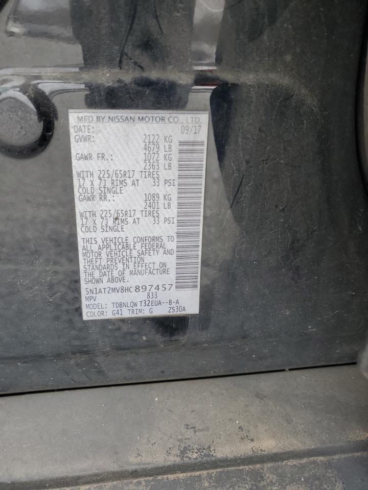 5N1AT2MV8HC897457 NISSAN ROGUE 2017
