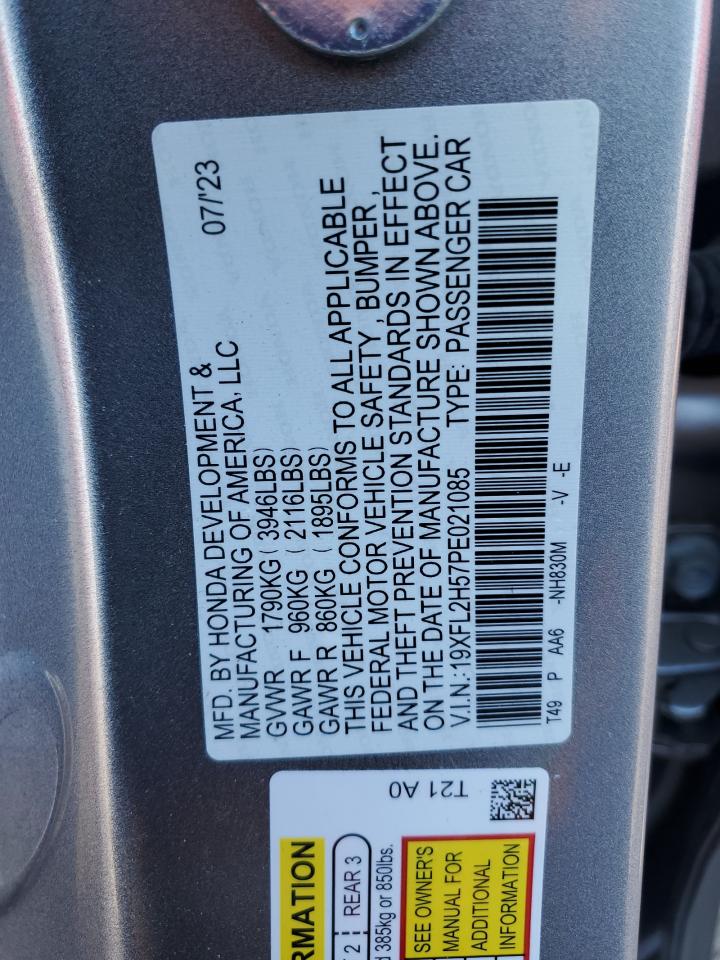 19XFL2H57PE021085 HONDA CIVIC 2023