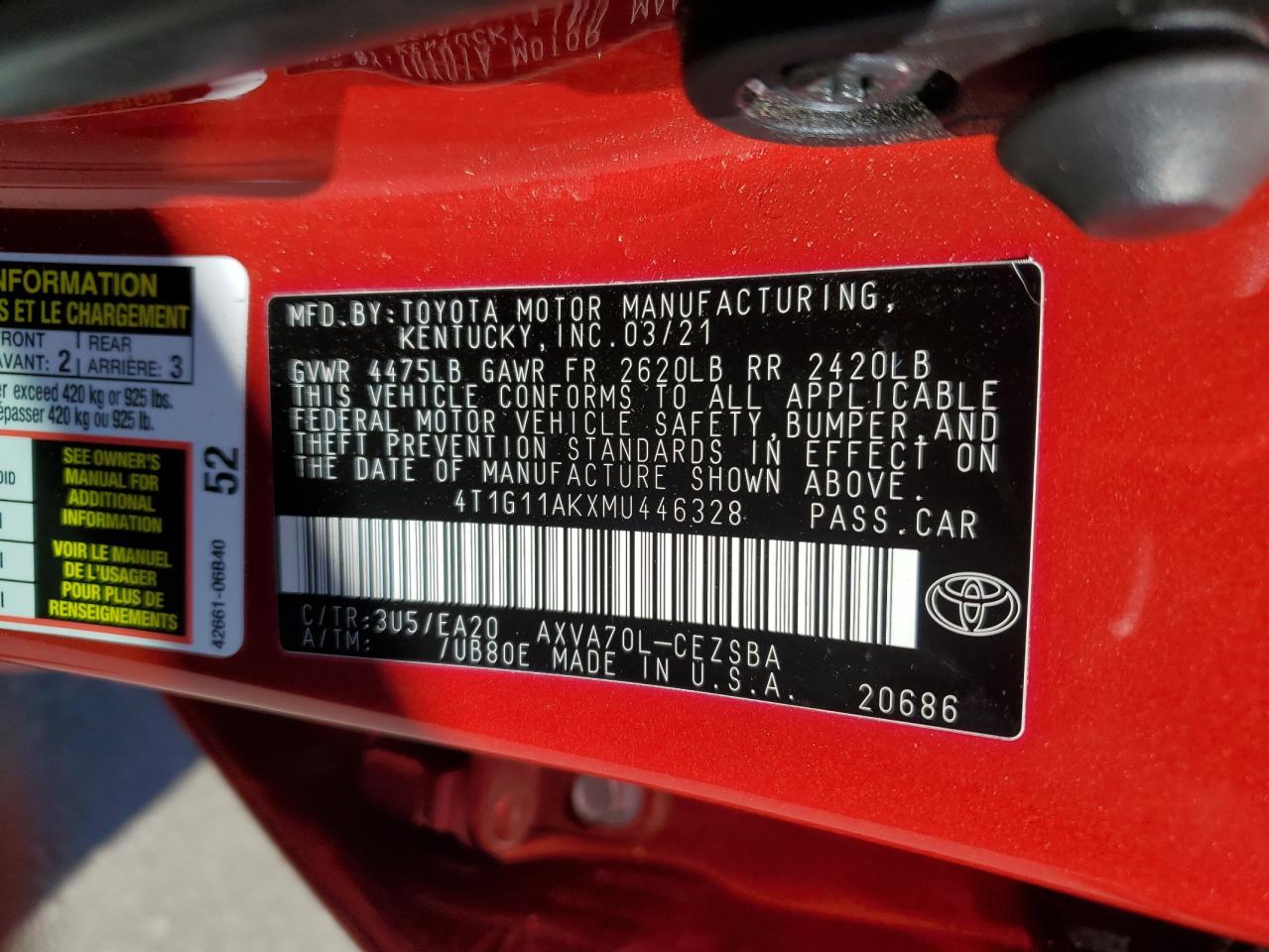 2021 Toyota Camry - Image 12