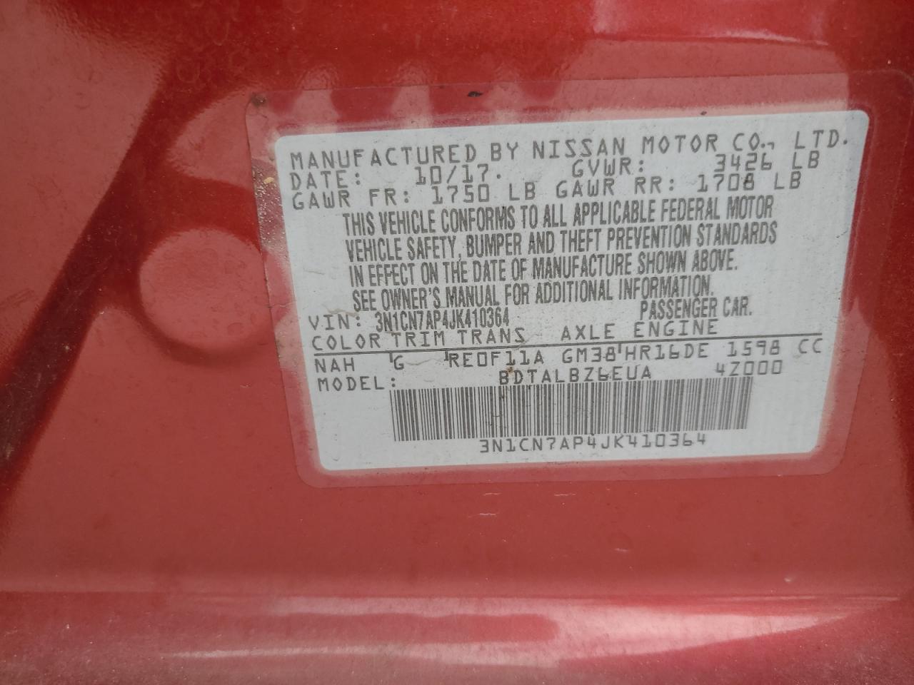 2018 Nissan Versa - Image 13