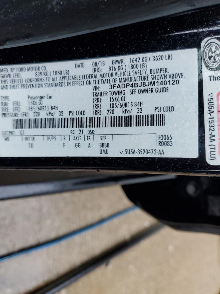 3FADP4BJ8JM140120 FORD FIESTA 2018