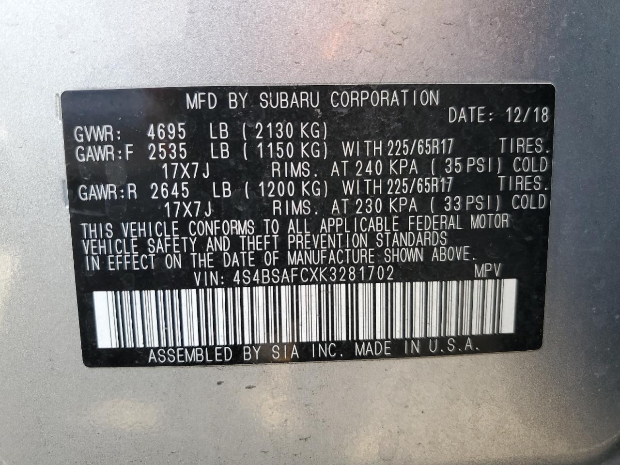 2019 Subaru Outback - Image 13