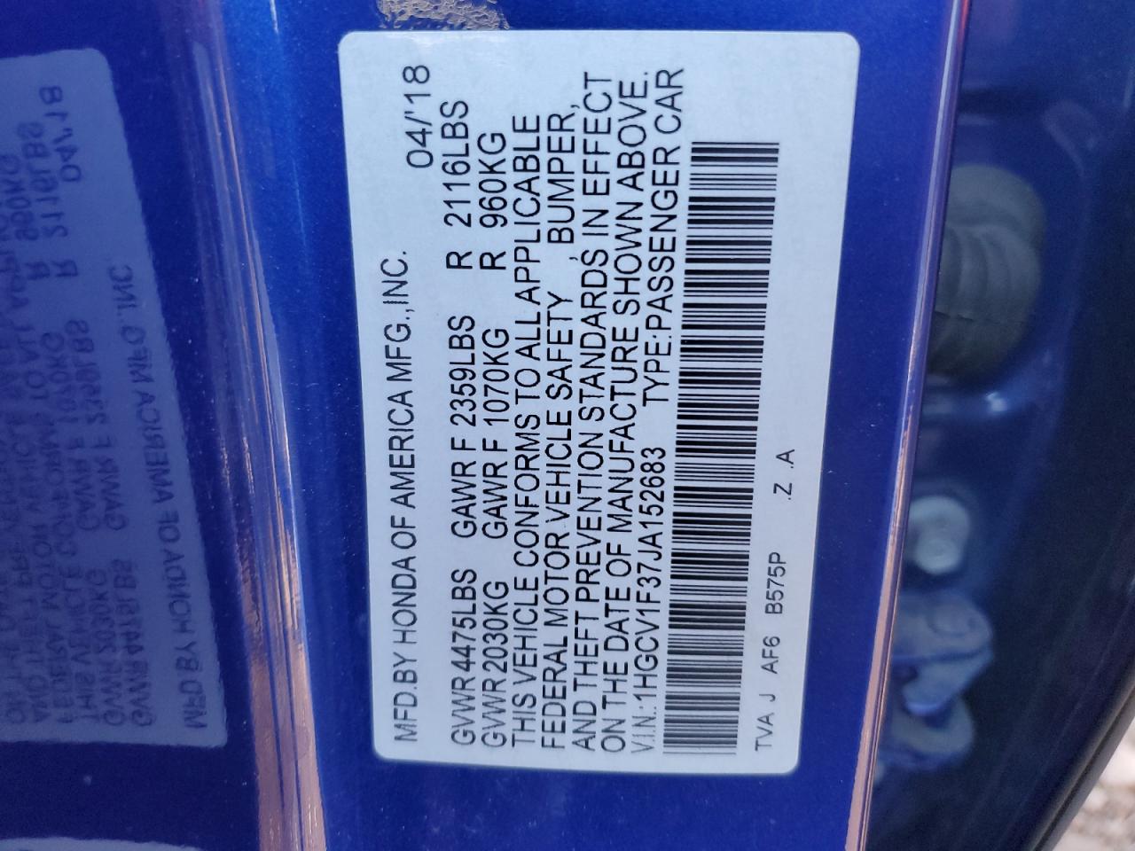 2018 Honda Accord - Image 12