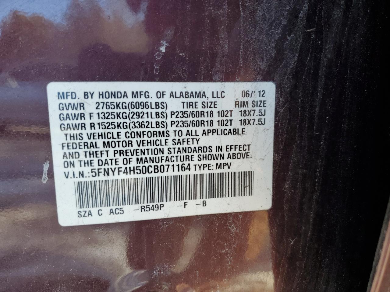2012 Honda Pilot - Image 14