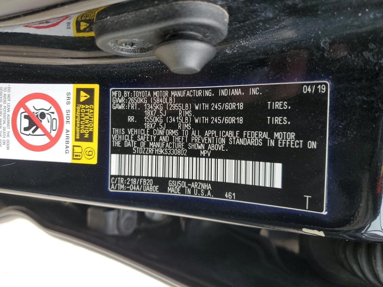 2019 Toyota Highlander - Image 13