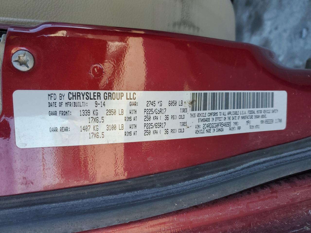2015 Dodge Caravan - Image 13