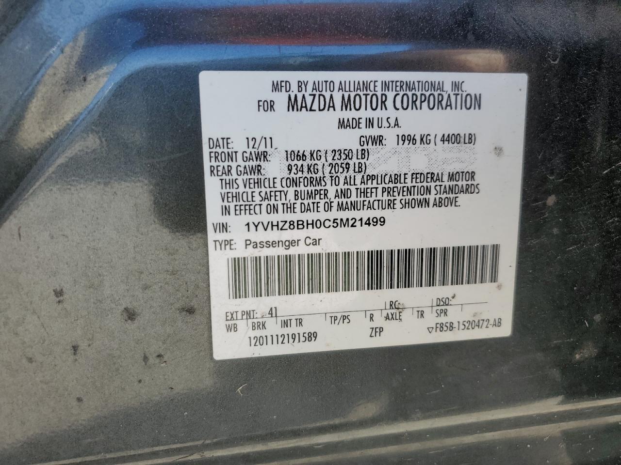 2012 Mazda 6 - Image 12