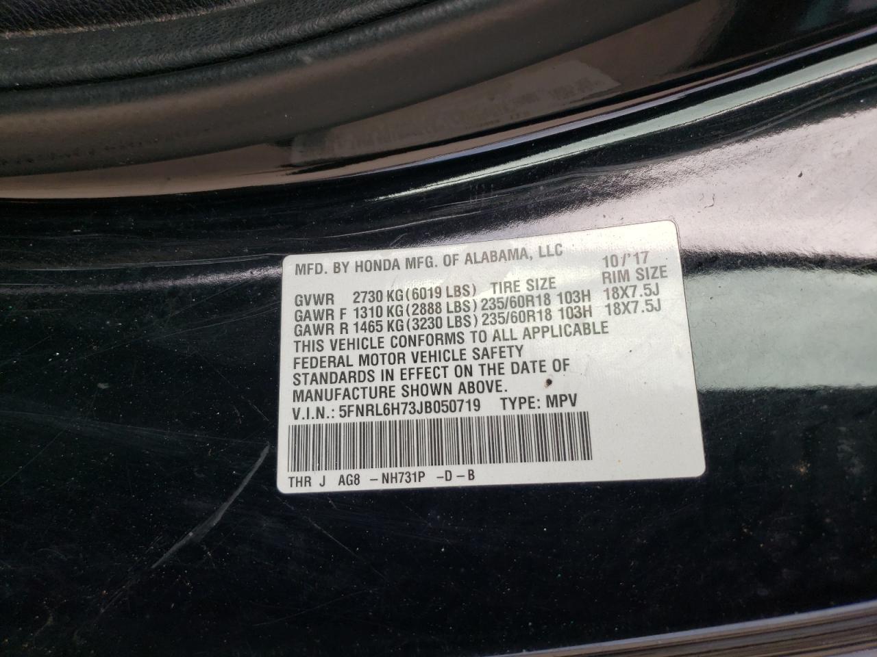 2018 Honda Odyssey - Image 13