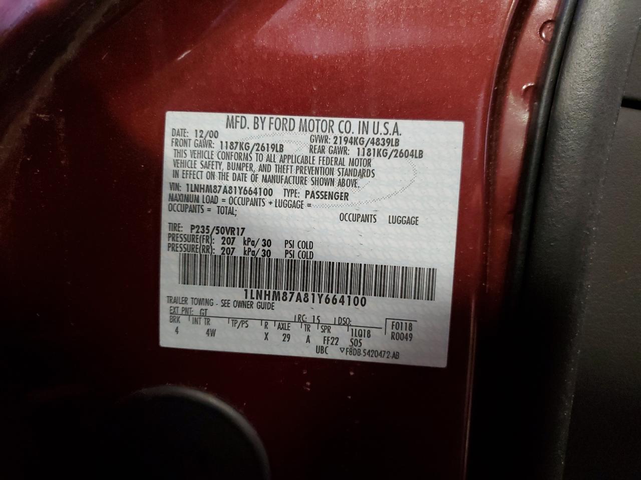 2001 Lincoln LS - Image 13