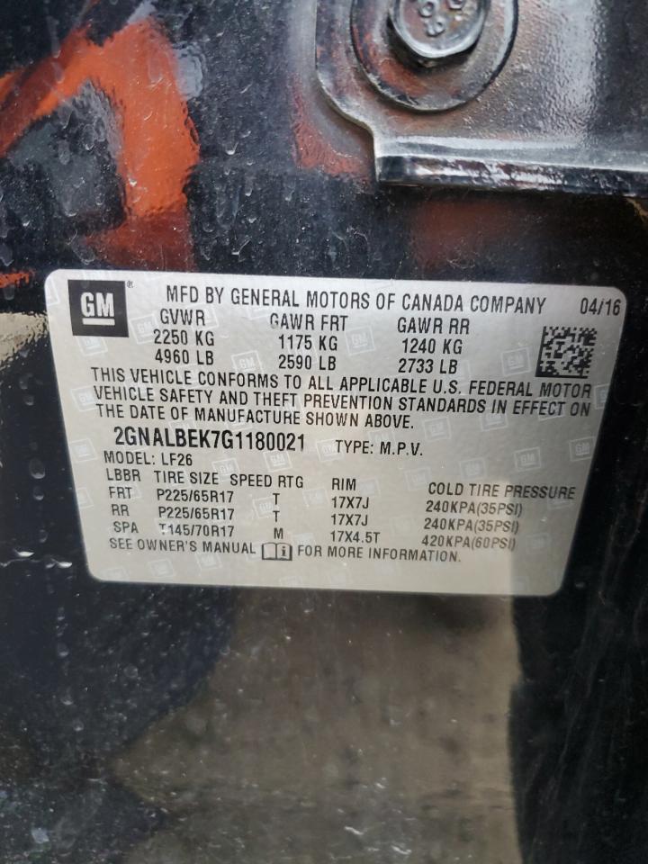 2GNALBEK7G1180021 CHEVROLET EQUINOX 2016