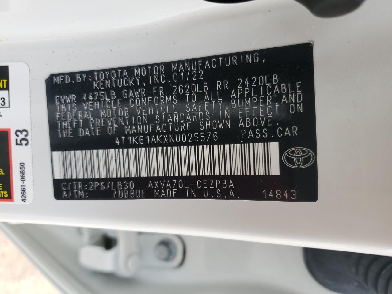 2022 Toyota Camry - Image 12