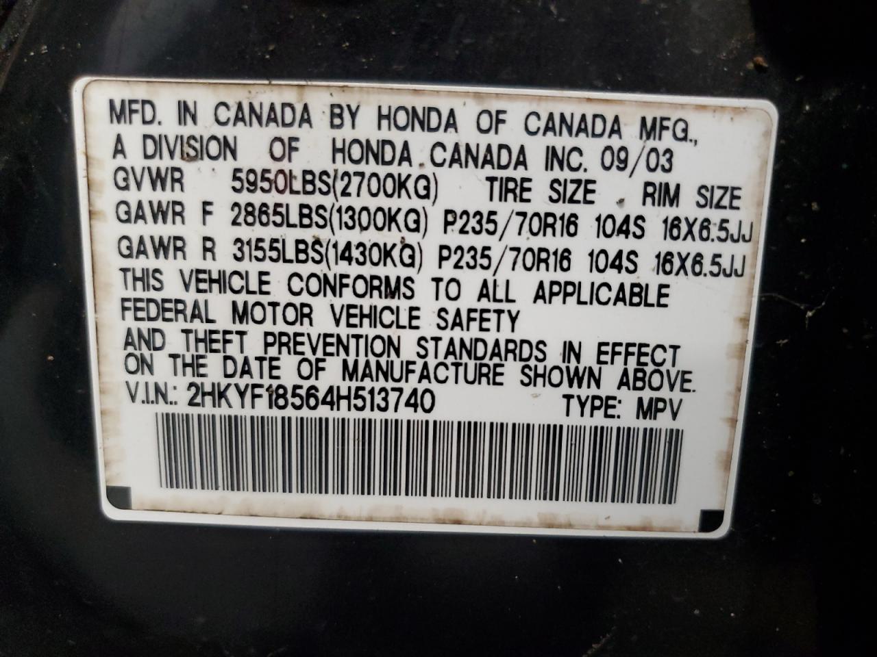 2004 Honda Pilot - Image 15