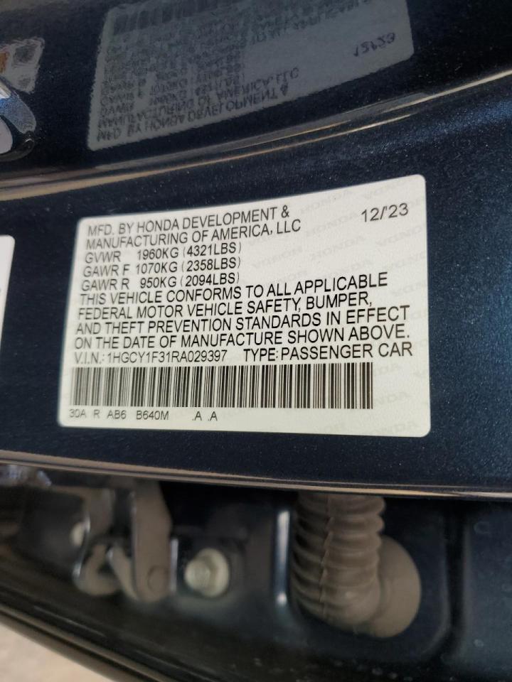 1HGCY1F31RA029397 HONDA ACCORD 2024