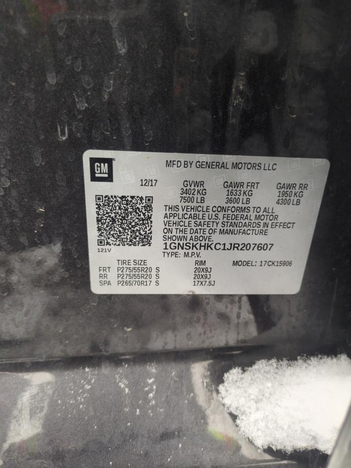 1GNSKHKC1JR207607 CHEVROLET SUBURBAN 2018