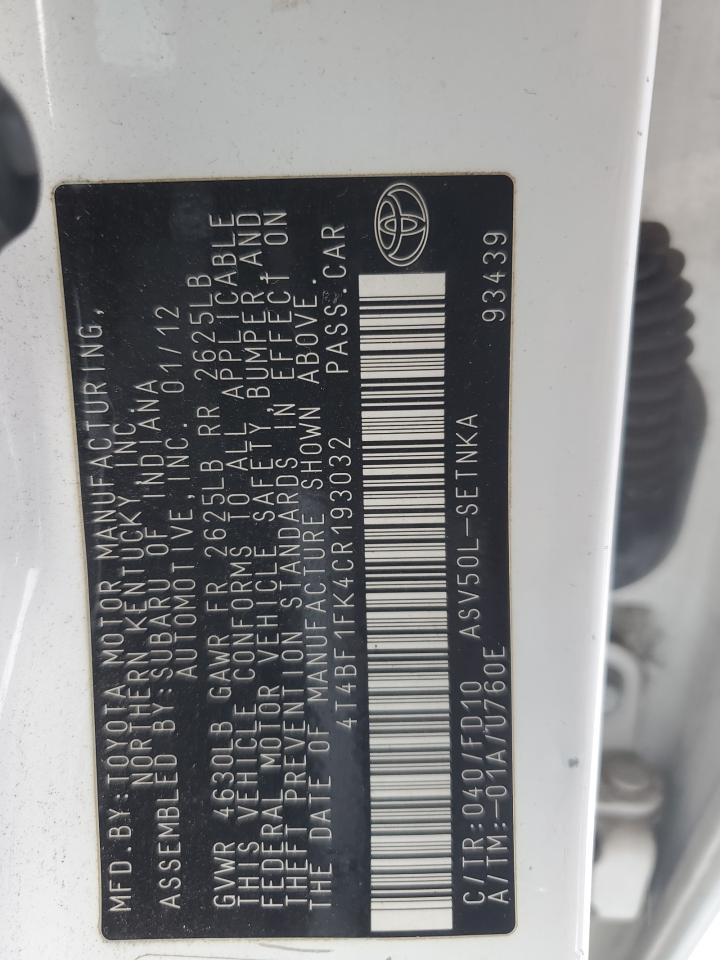 2012 Toyota Camry - Image 12