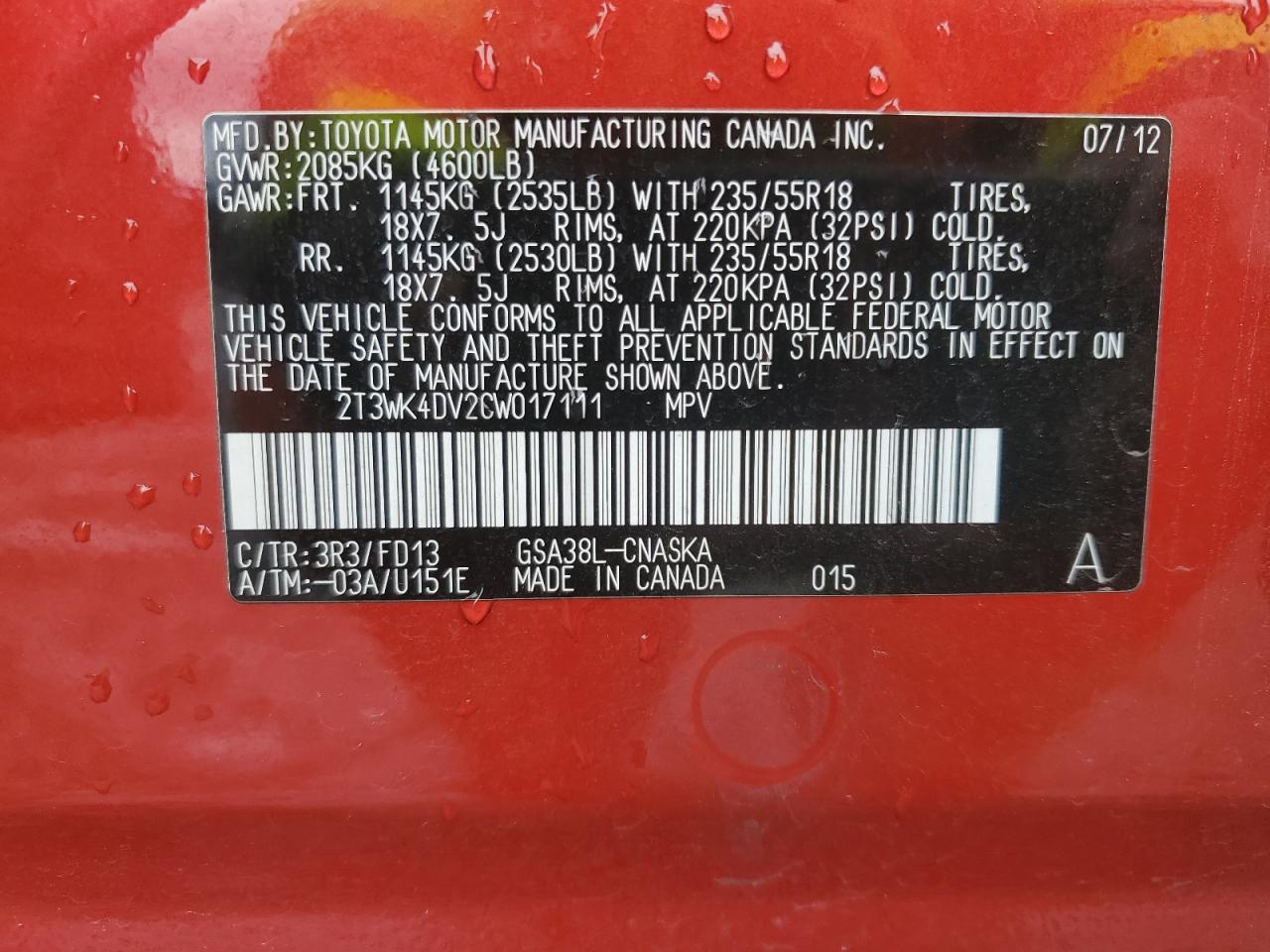 2012 Toyota RAV 4 - Image 12
