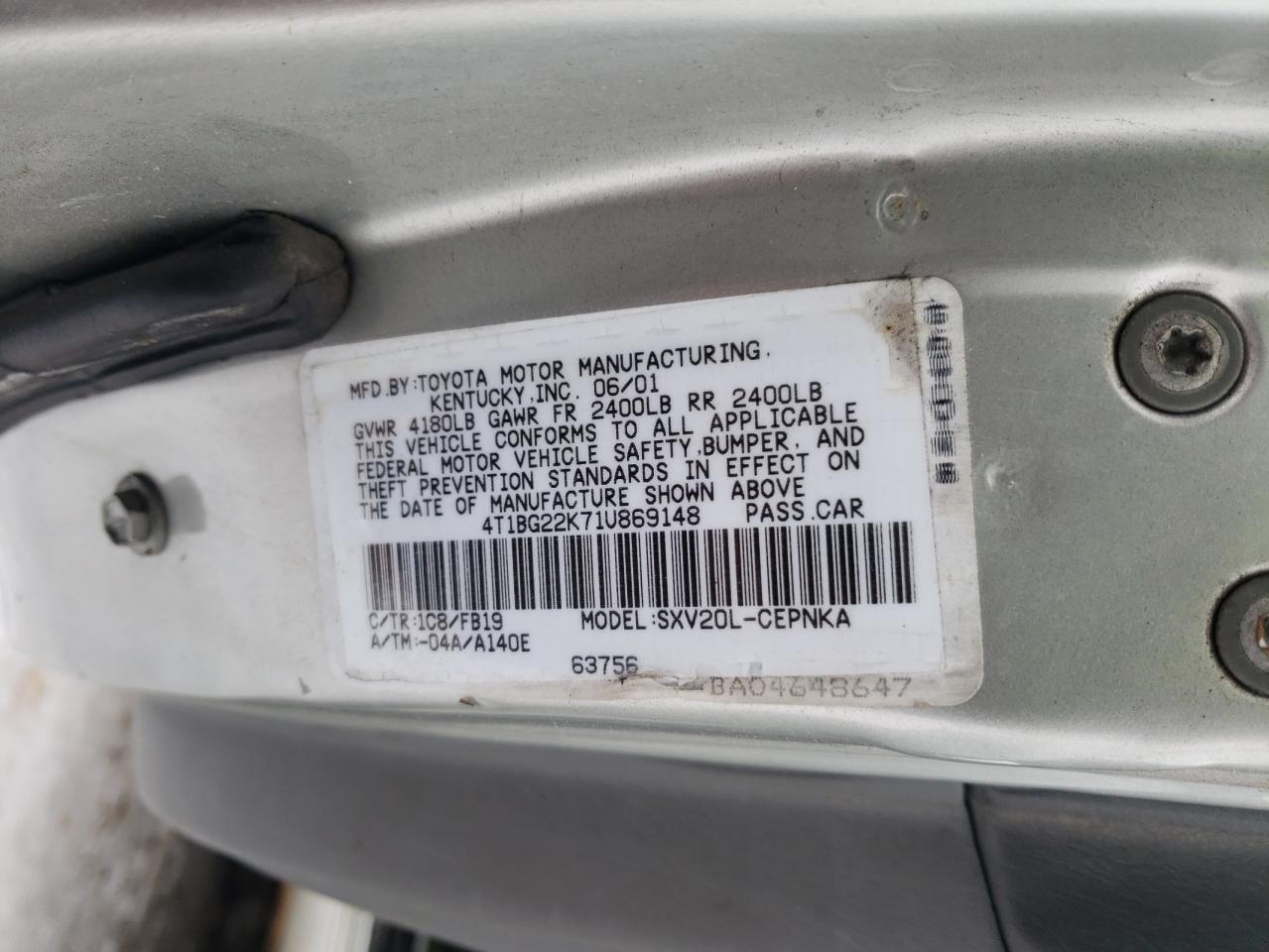 2001 Toyota Camry - Image 12