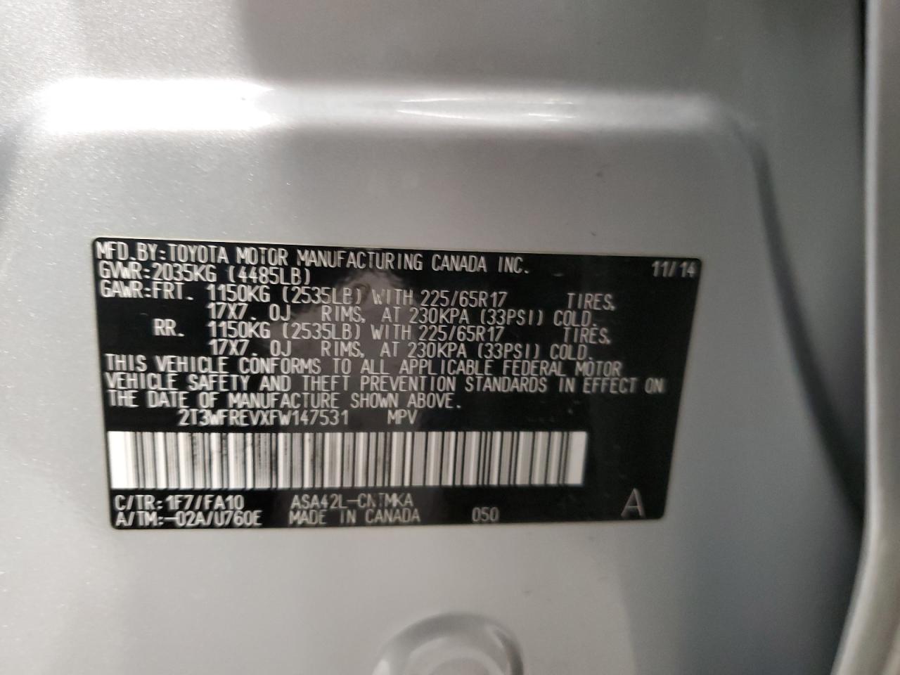 2015 Toyota RAV 4 - Image 13