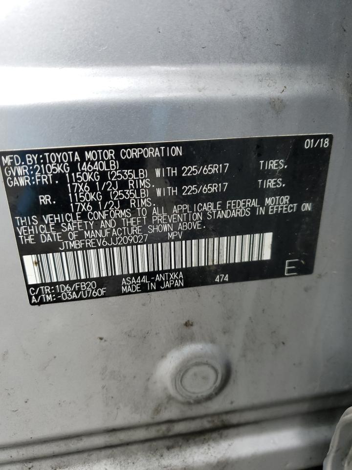 JTMBFREV6JJ209027 TOYOTA RAV4 2018