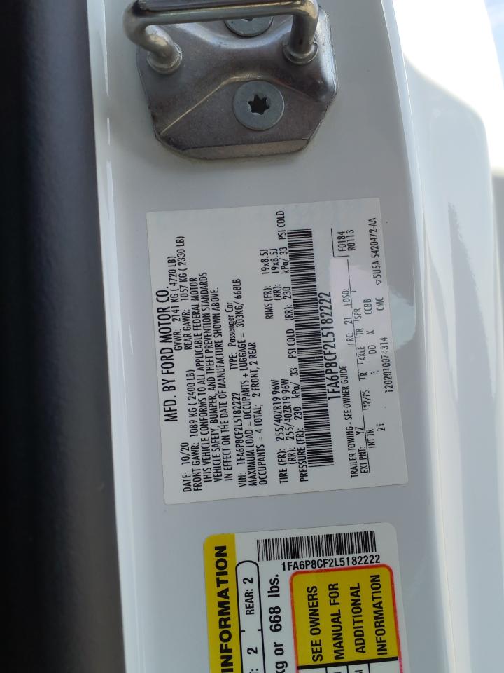 1FA6P8CF2L5182222 - 2020 Ford Mustang - #46197145