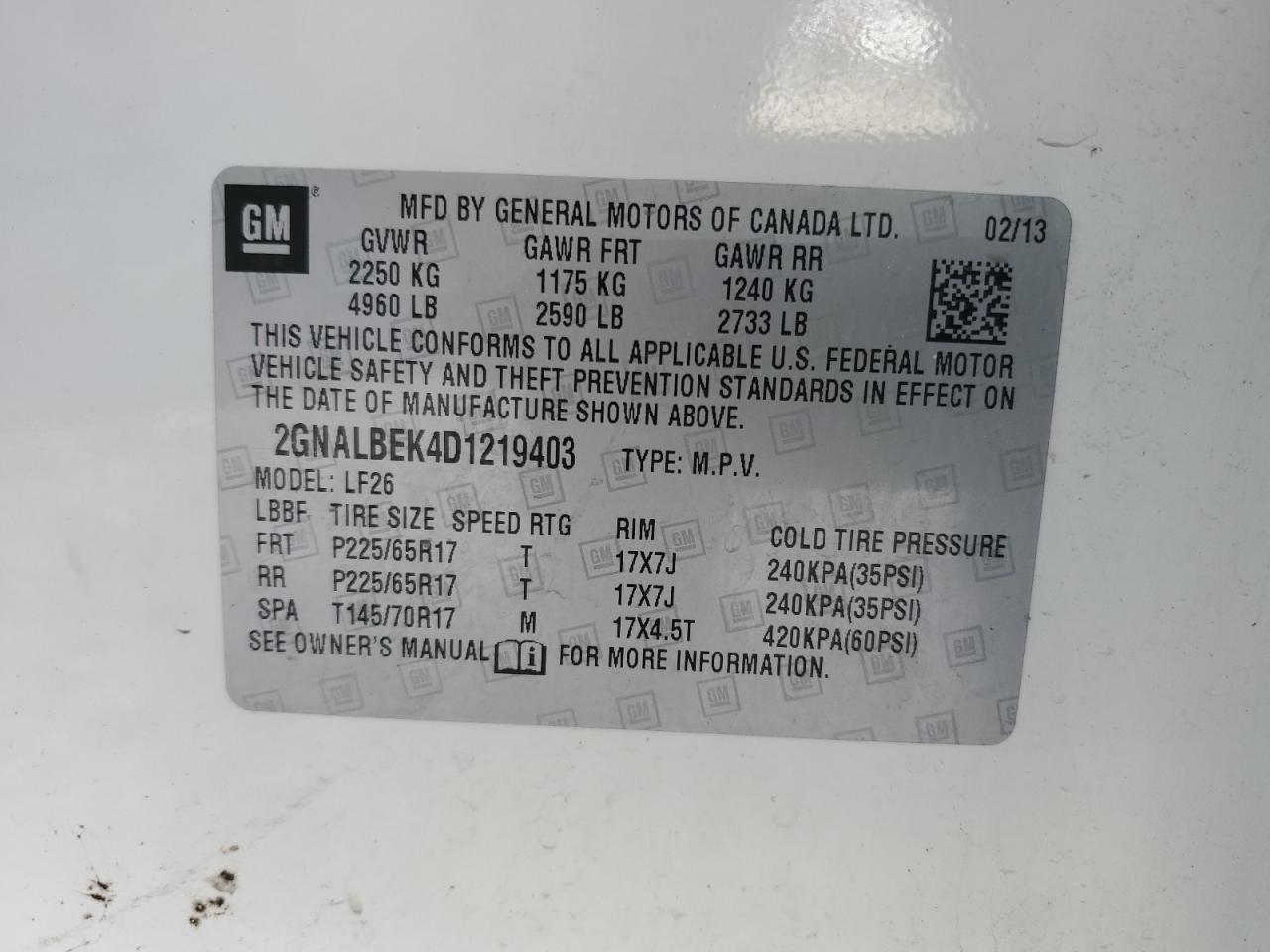2013 Chevrolet Equinox - Image 13