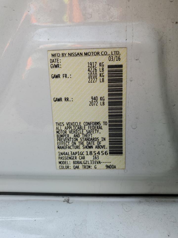 1N4AL3AP1GC185456 NISSAN ALTIMA 2016