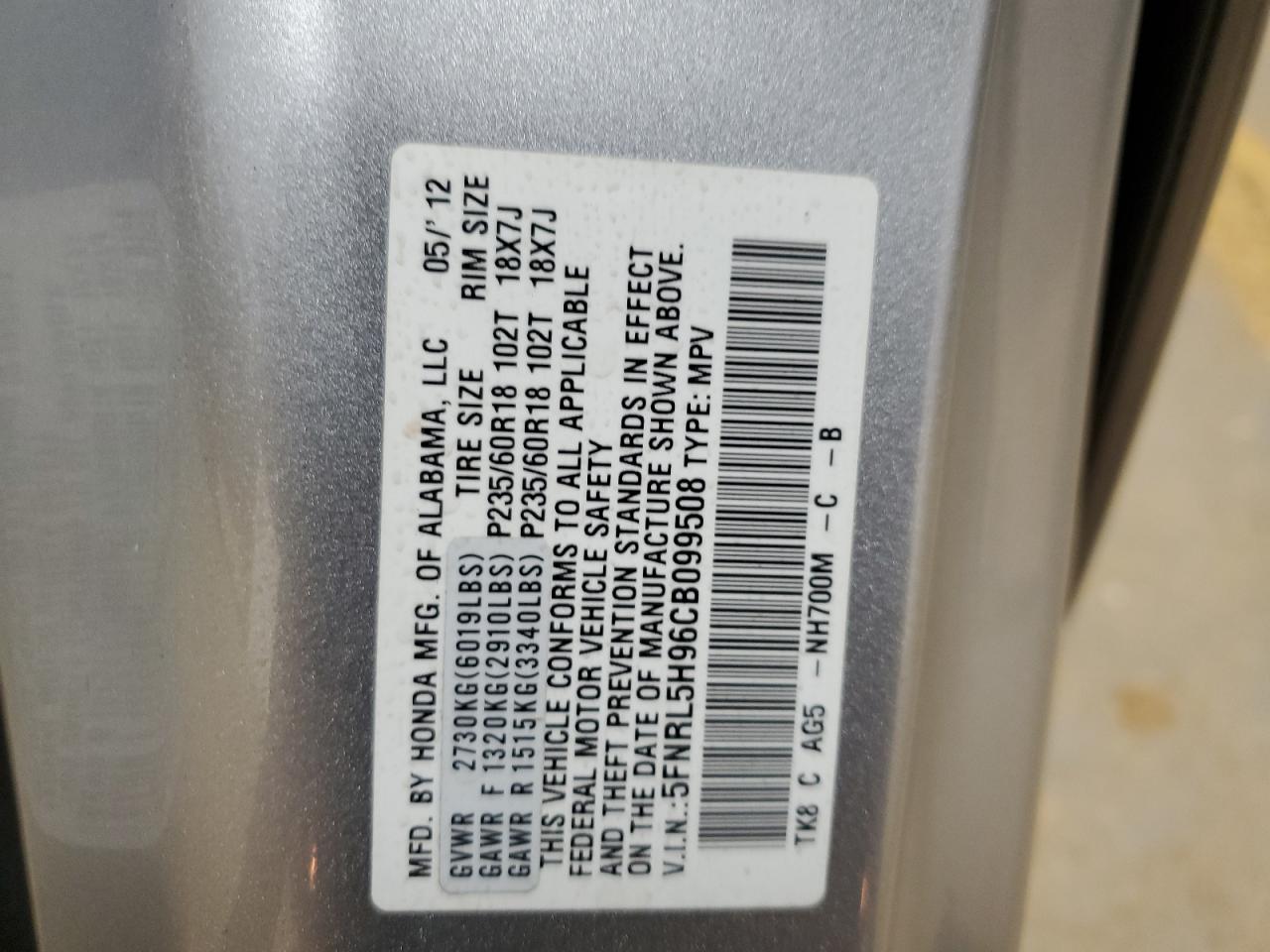 2012 Honda Odyssey - Image 13