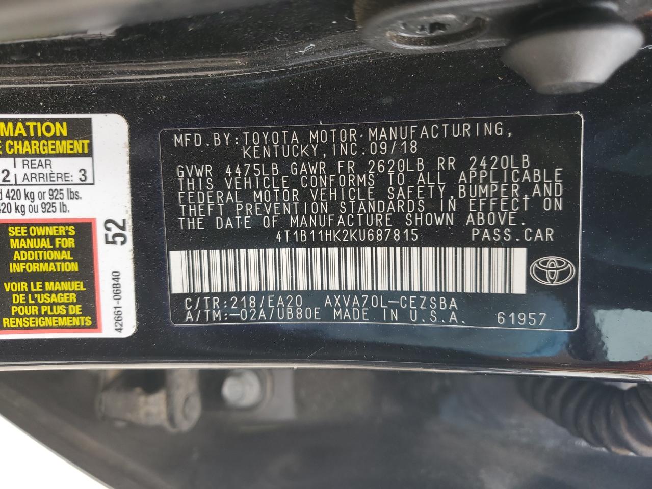 2019 Toyota Camry - Image 12