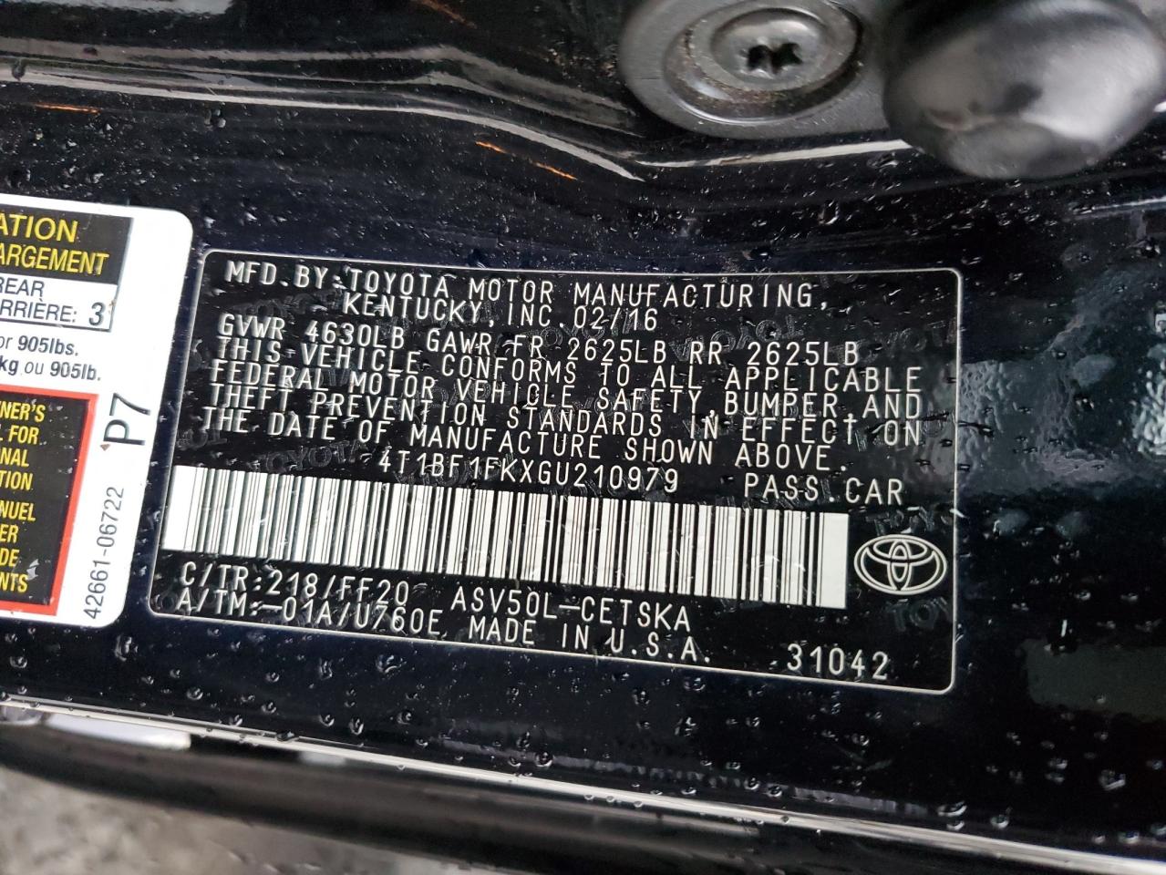 2016 Toyota Camry - Image 13