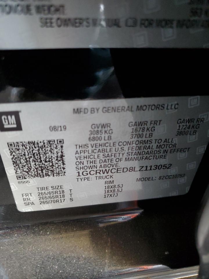 1GCRWCED8LZ113052 CHEVROLET ALL Models 2020