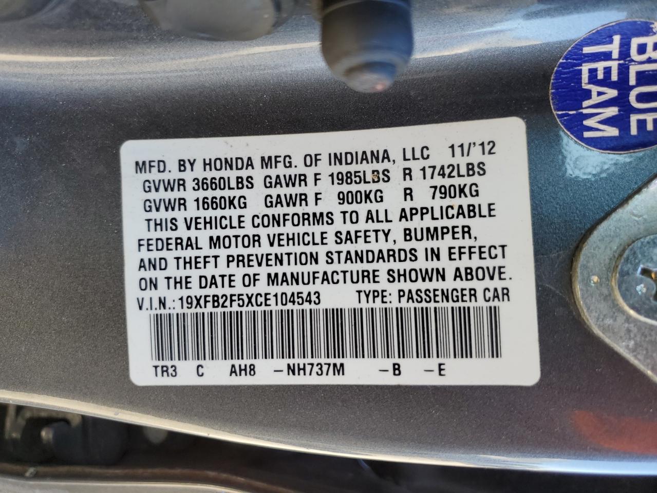 2012 Honda Civic - Image 14