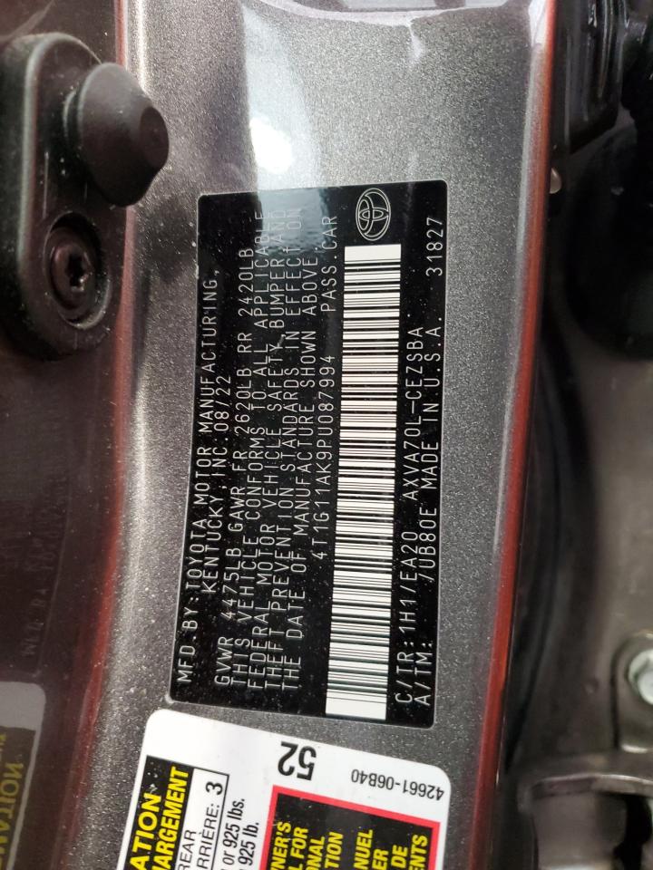 4T1G11AK9PU087994 TOYOTA CAMRY 2023