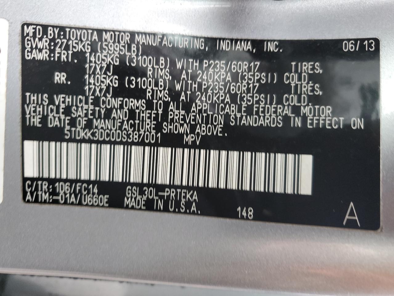 2013 Toyota Sienna - Image 14