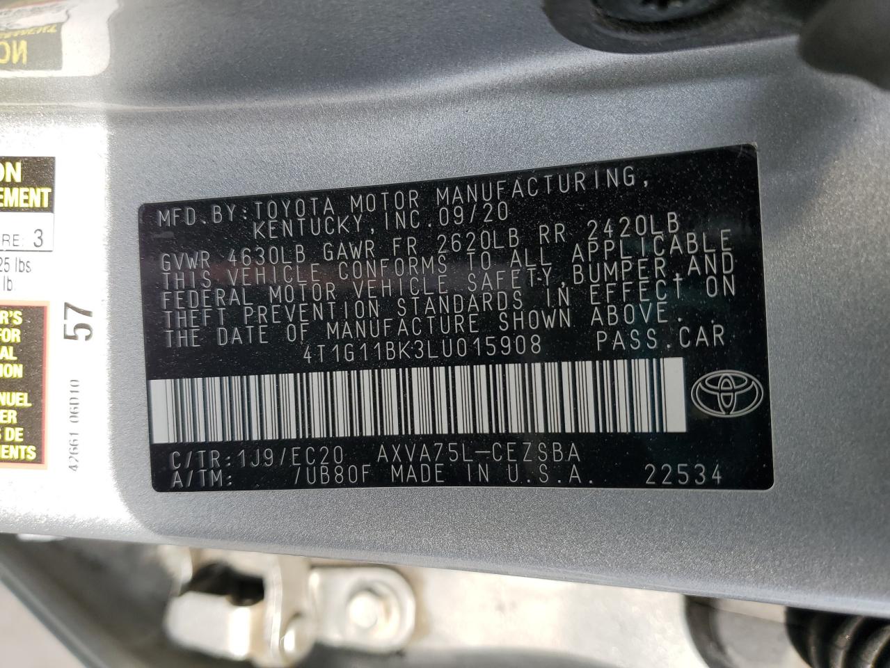 2020 Toyota Camry - Image 12