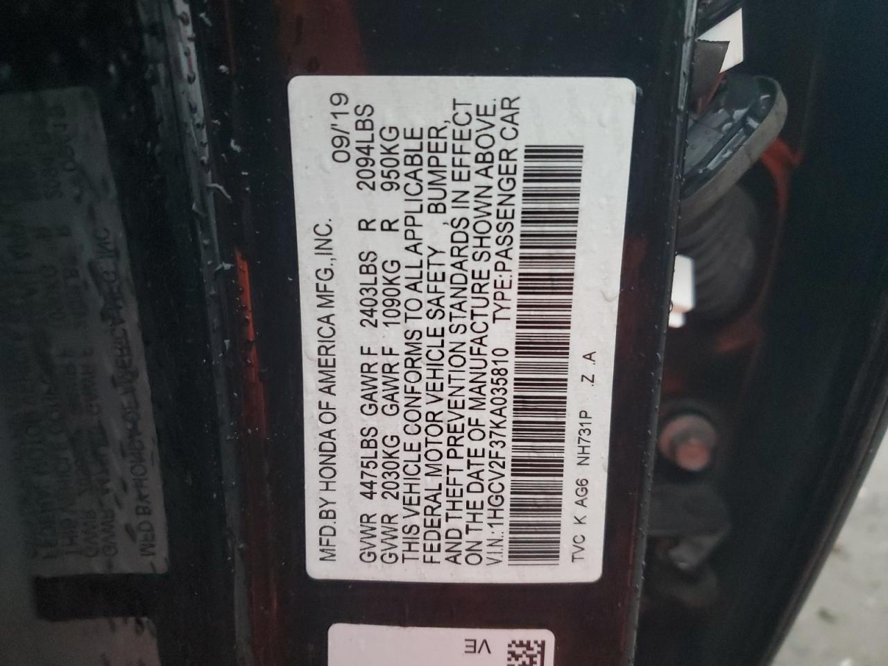 2019 Honda Accord - Image 12