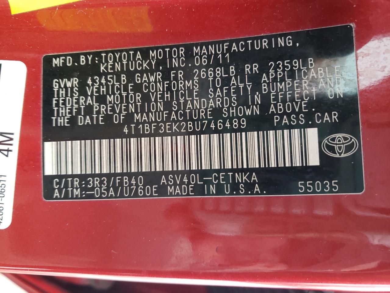 2011 Toyota Camry - Image 12