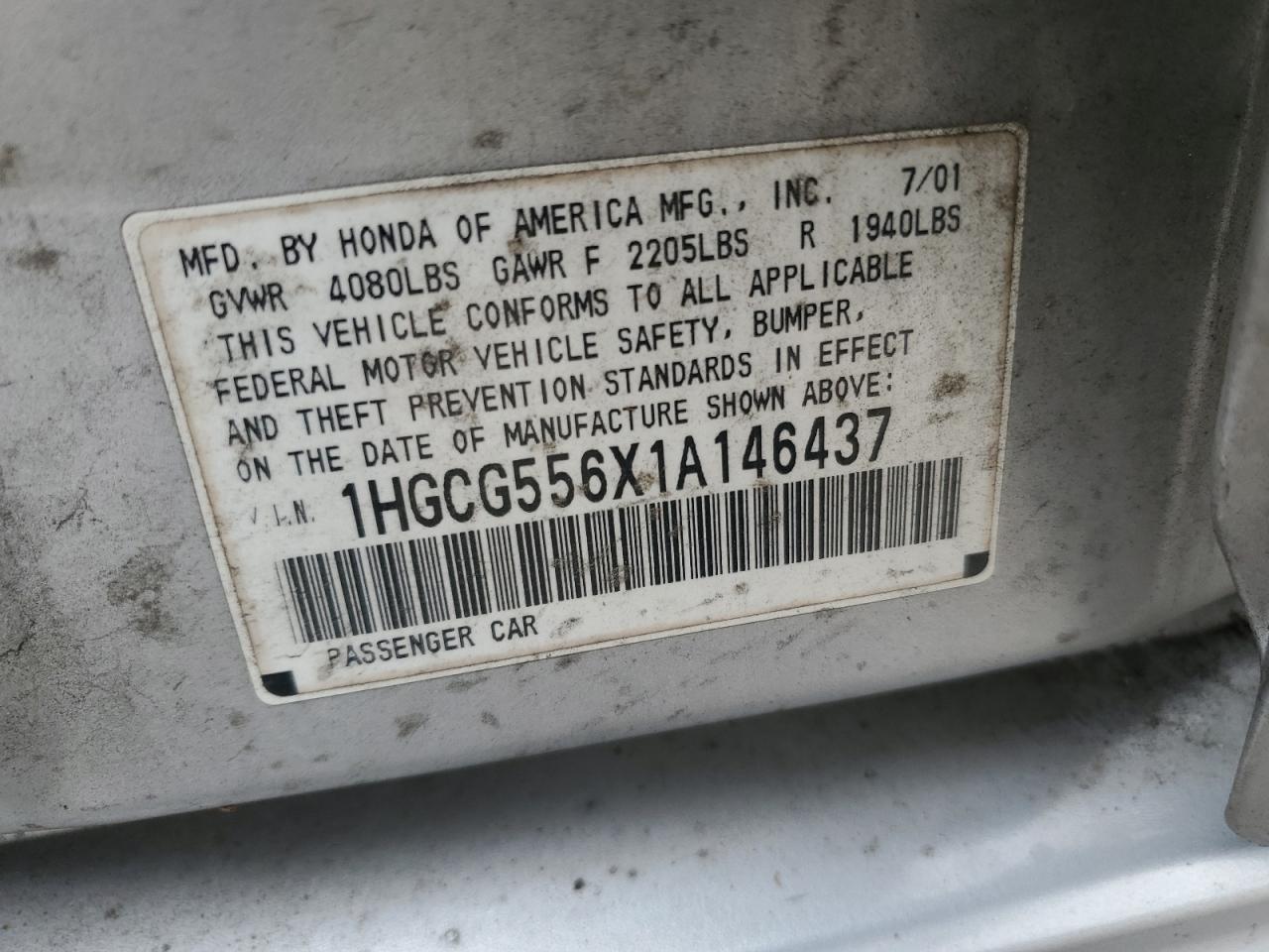 2001 Honda Accord - Image 12