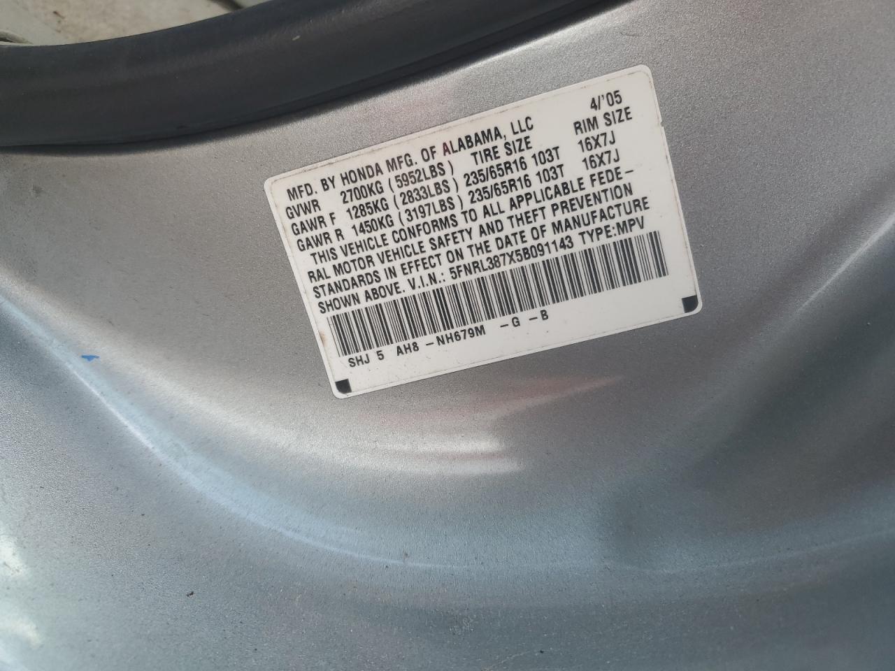 2005 Honda Odyssey - Image 15