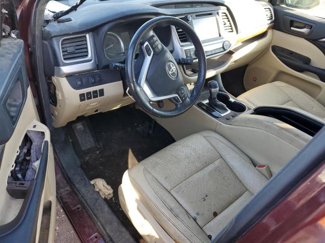  TOYOTA HIGHLANDER 2017 Бургунді