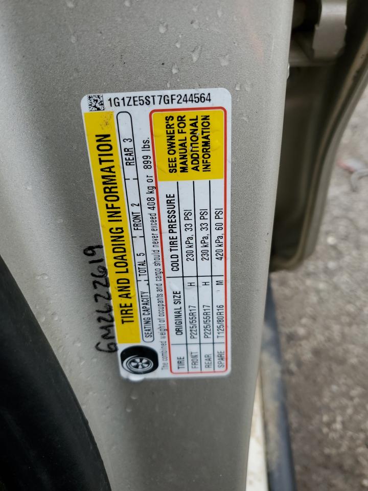 1G1ZE5ST7GF244564 CHEVROLET MALIBU 2016