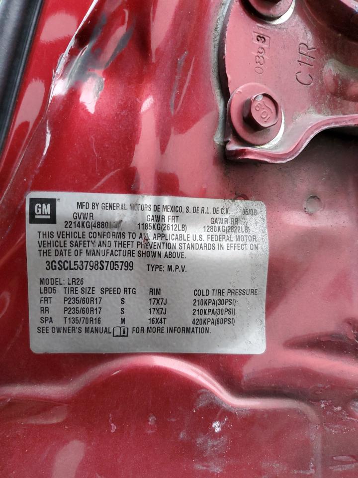 2008 Saturn Vue Xr VIN: 3GSCL53798S705799 Lot: 45631085