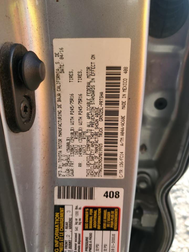 3TMAZ5CN5GM019925 TOYOTA TACOMA 2016