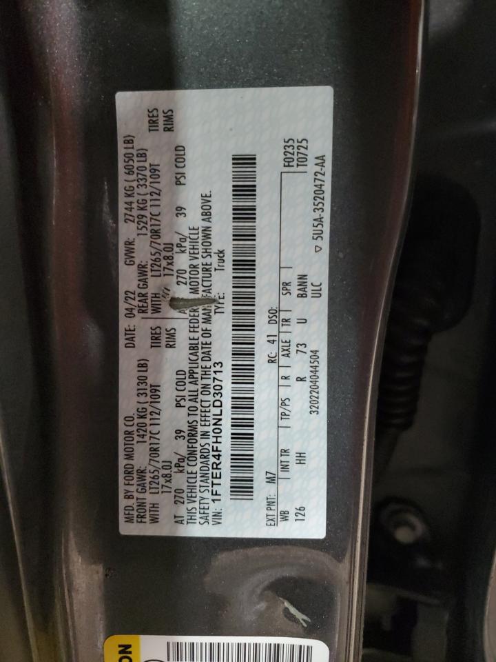 1FTER4FH0NLD30713 FORD RANGER 2022