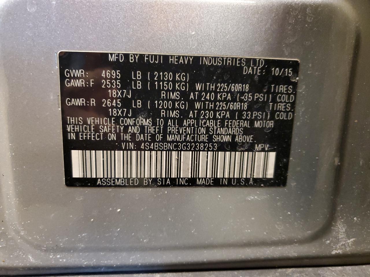 2016 Subaru Outback - Image 14