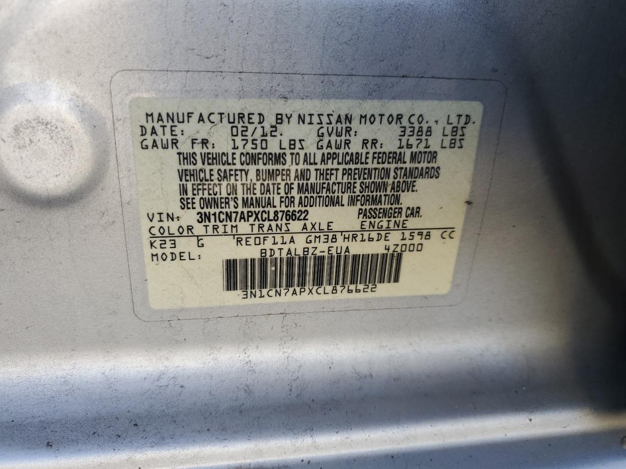 2012 Nissan Versa - Image 13