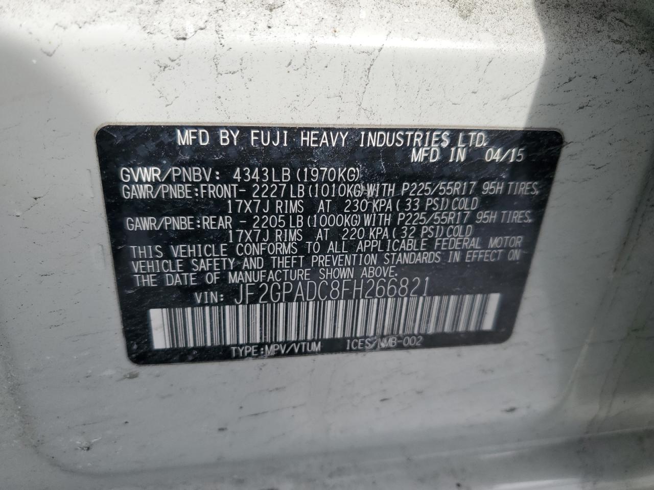 2015 Subaru XV - Image 12