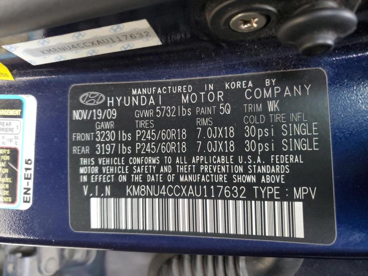 2010 Hyundai Veracruz - Image 15
