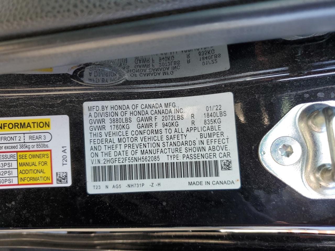 2022 Honda Civic - Image 15