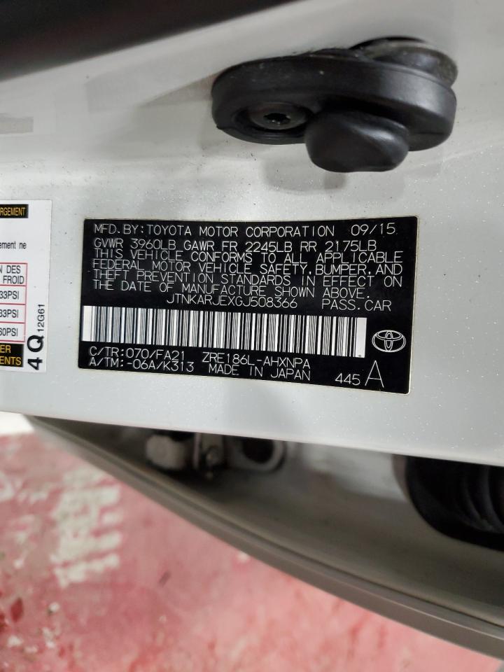 JTNKARJEXGJ508366 TOYOTA SCION 2016