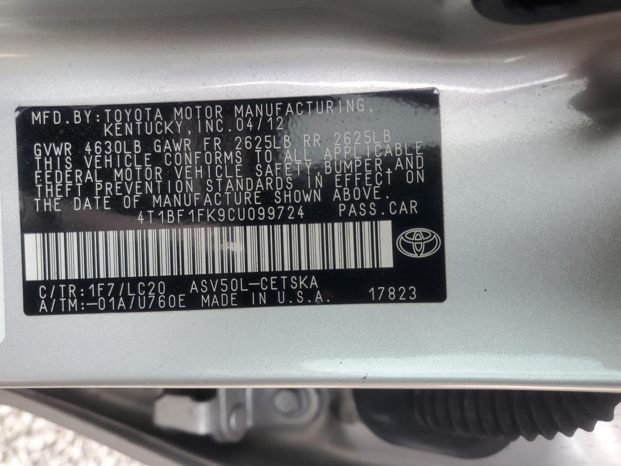 2012 Toyota Camry - Image 12